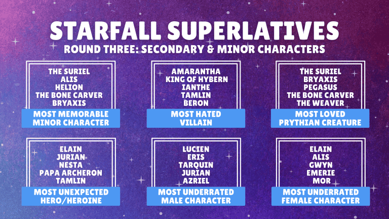Starfall Superlatives: Secondary & Minor Characters (ROUND THREE VOTING!)
