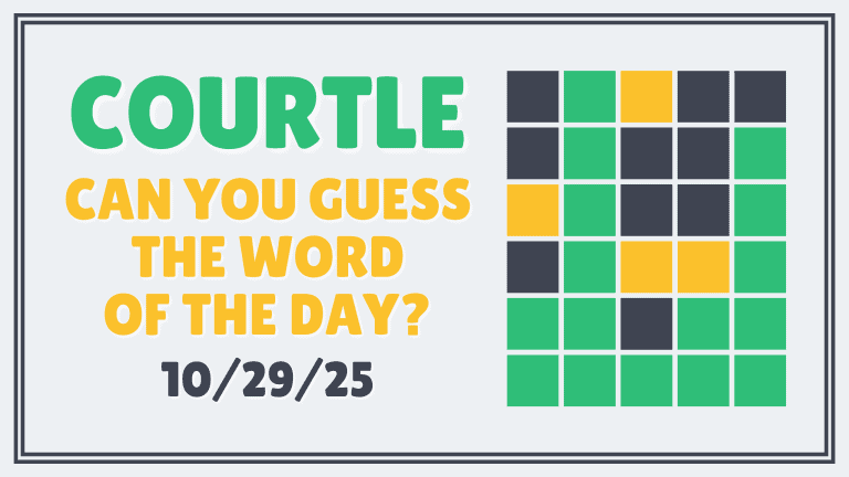 Courtle: Can You Guess the Word of the Day? (10/29/25)