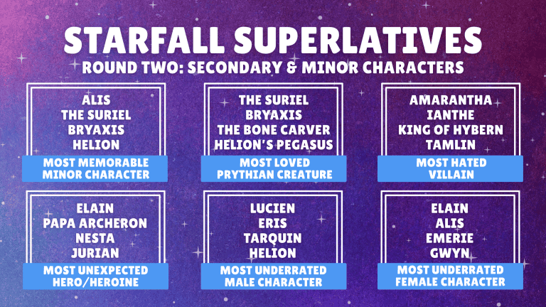 Starfall Superlatives: Secondary & Minor Characters (ROUND TWO VOTING!)
